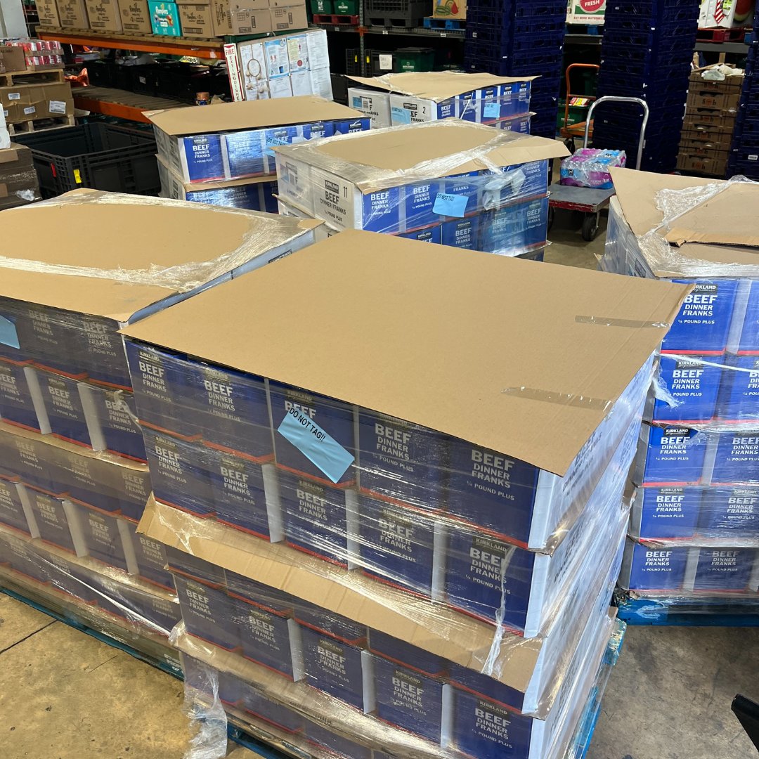 REPLENISH received 8 pallets worth of hotdogs today! 🤯 Perfect timing for Memorial Day weekend. Any guesses at how many there are in total??