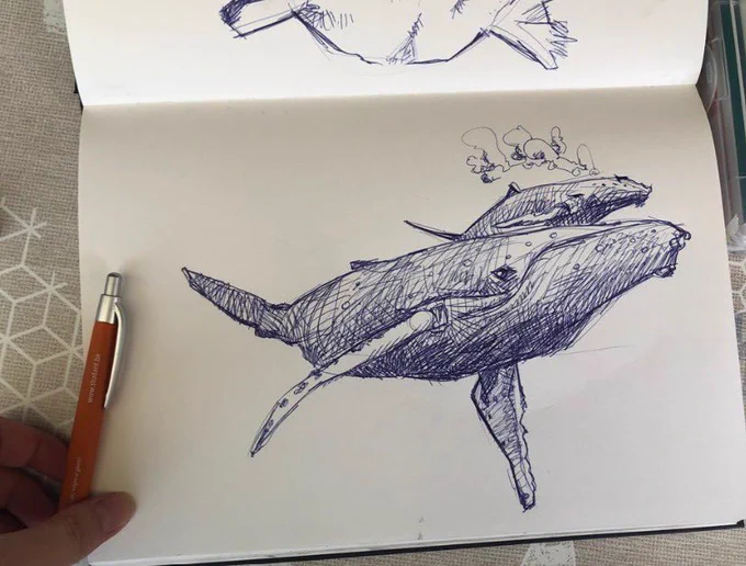 Haven't drawn traditionally like this in a while 
