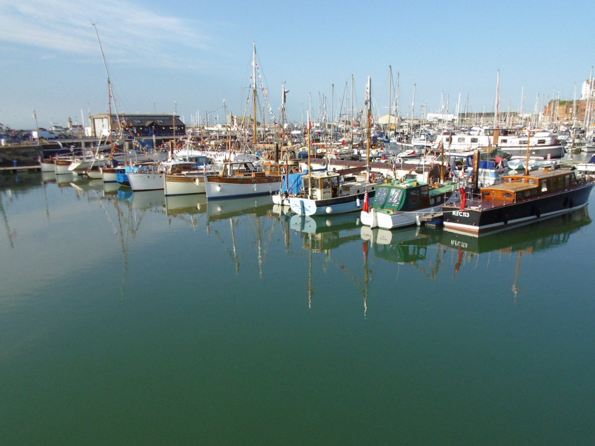 hentastic1's tweet photo. A fine collection of @Dunkirk_ships in the harbour early morning. @RamsgateTown https://t.co/AGkUdf6XS0