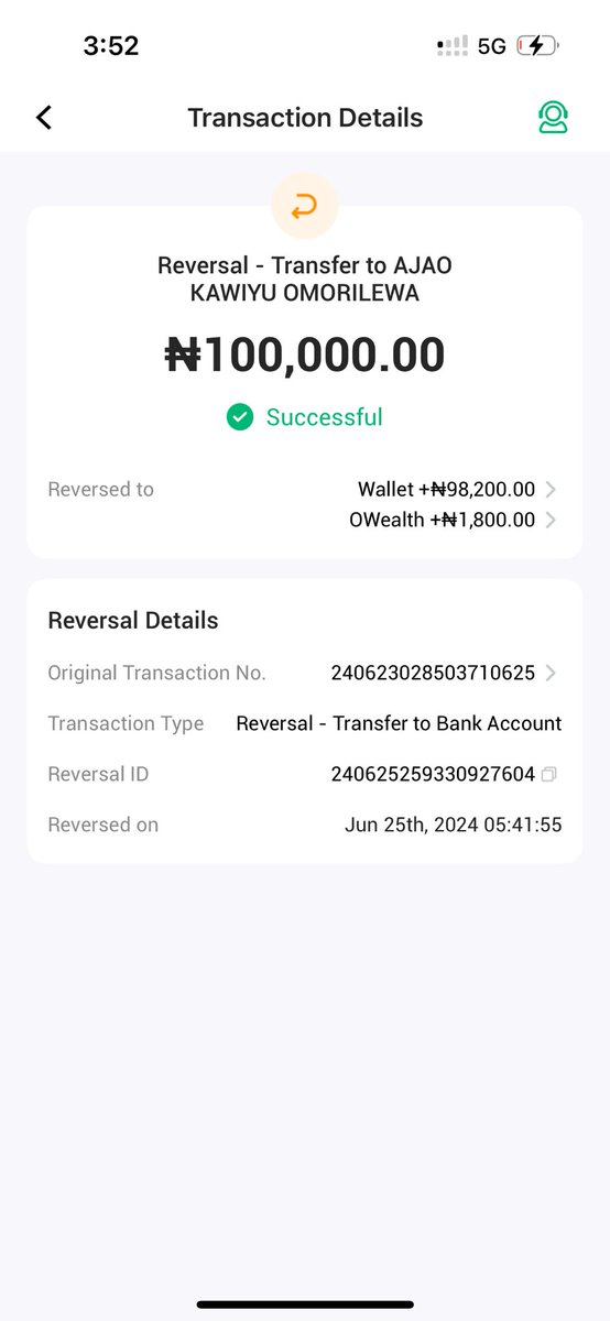 honorable_fx's tweet photo. Don’t bank with @OPay_NG they’re scammers 
They scam me of 100k 
This is a receipt showing refund was made 
I wake up 16 may of this year getting a debit alert of this particular transaction that was refunded https://t.co/5KkjpKI3jC