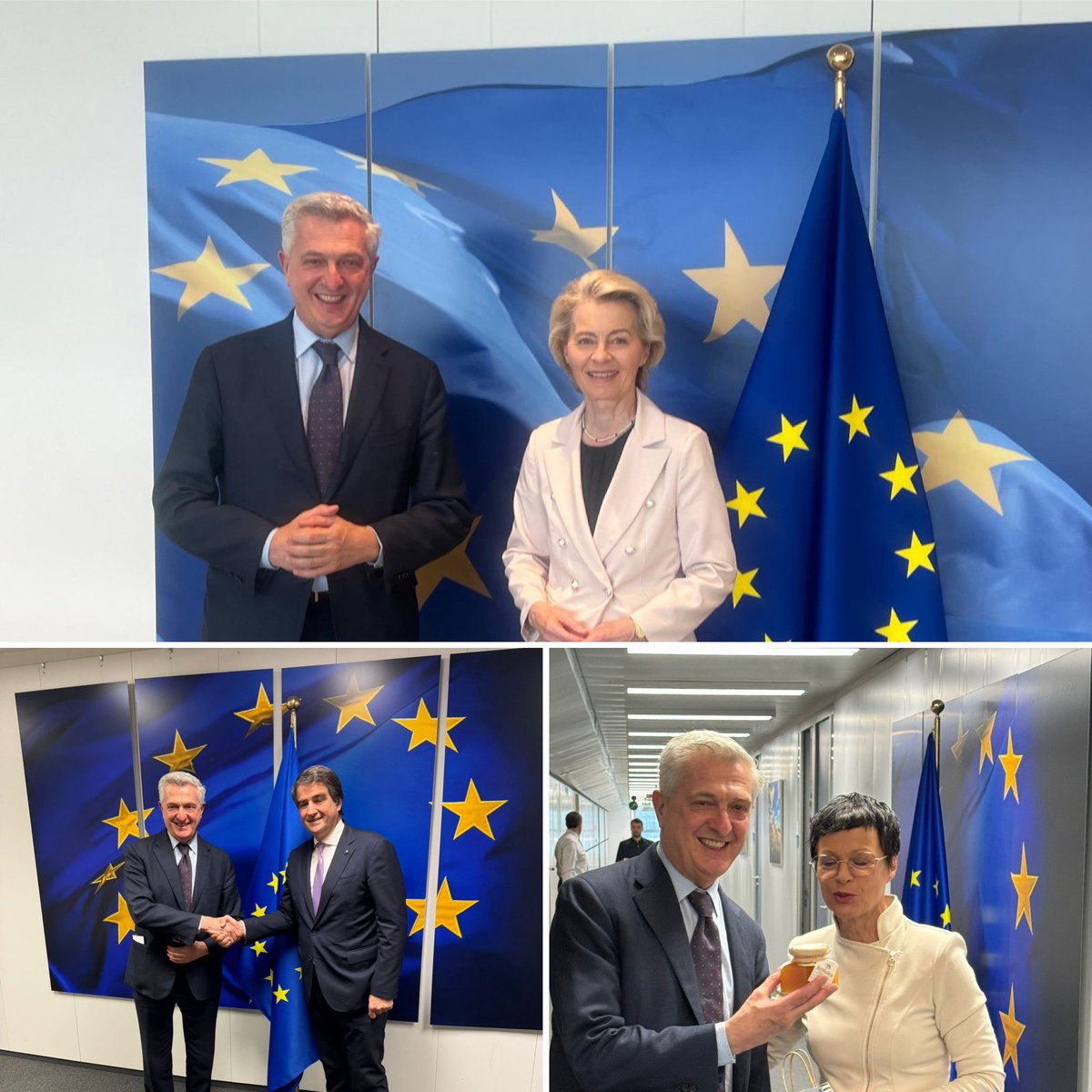 Filippo Grandi (@filippograndi) on Twitter photo It is always important to discuss refugee and humanitarian issues with the <a href="/EU_Commission/">European Commission</a> — thank you President <a href="/vonderleyen/">Ursula von der Leyen</a>, Vice-President
<a href="/RaffaeleFitto/">Raffaele Fitto</a> and Commissioner <a href="/MartaKosEU/">Marta Kos</a> for reaffirming Europe’s support for UNHCR. We continue to be a principled, pragmatic partner. It is always important to discuss refugee and humanitarian issues with the <a href="/EU_Commission/">European Commission</a> — thank you President <a href="/vonderleyen/">Ursula von der Leyen</a>, Vice-President
<a href="/RaffaeleFitto/">Raffaele Fitto</a> and Commissioner <a href="/MartaKosEU/">Marta Kos</a> for reaffirming Europe’s support for UNHCR. We continue to be a principled, pragmatic partner.