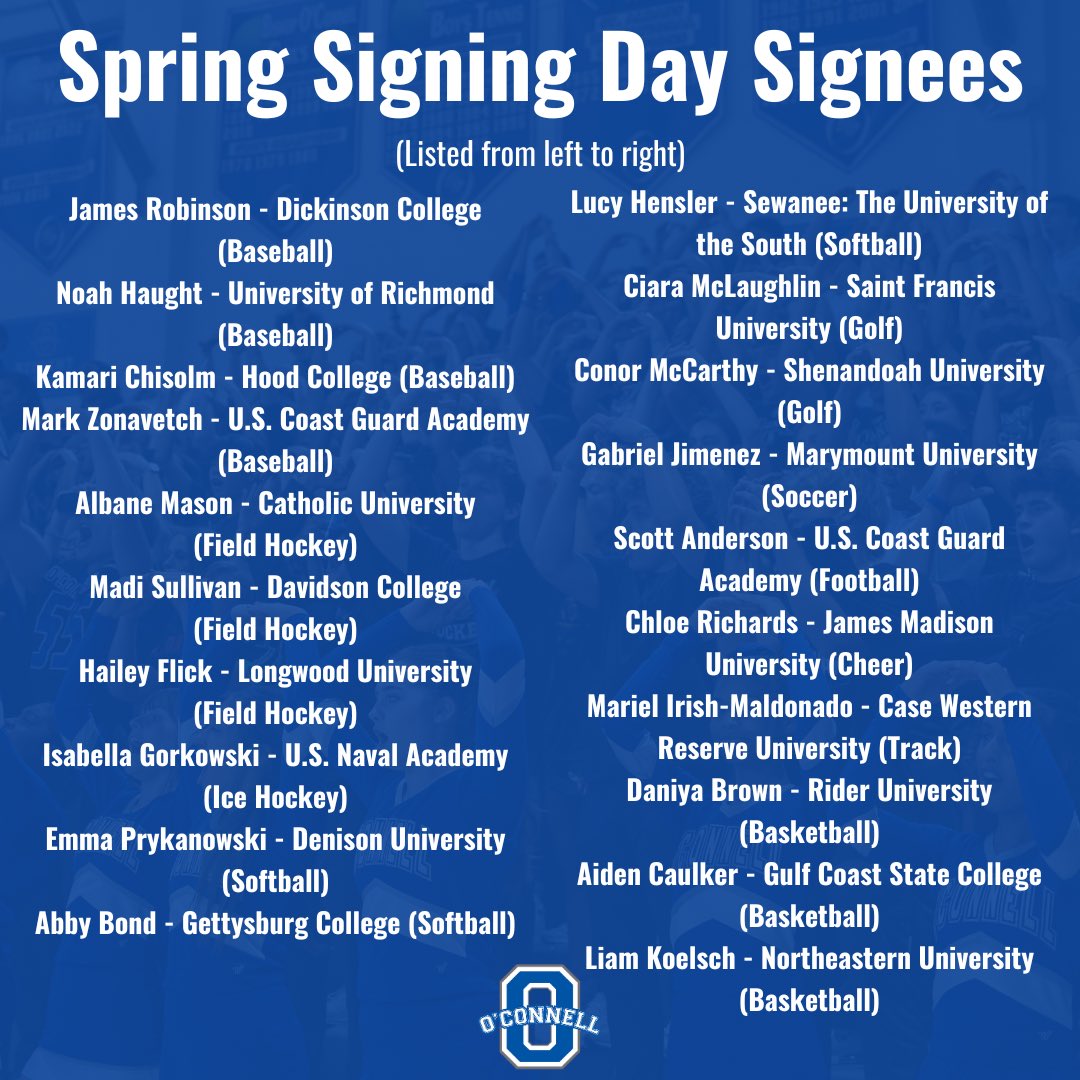 ✍️ Spring Signing Day - Congratulations to our student-athletes who signed to play in college yesterday!