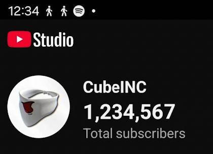 What are the odds that I open my YT Studio app to 1,234,567 subs at 12:34 PM??😂😂