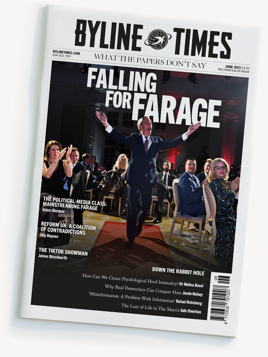 Peter Jukes (@peterjukes) on Twitter photo For anyone who wants early access to exclusive content from <a href="/BylineTimes/">Byline Times</a> June print edition - FALLING FOR FARAGE - it's online here
▶️ subscribe.bylinetimes.com/editions/74/ For anyone who wants early access to exclusive content from <a href="/BylineTimes/">Byline Times</a> June print edition - FALLING FOR FARAGE - it's online here
▶️ subscribe.bylinetimes.com/editions/74/