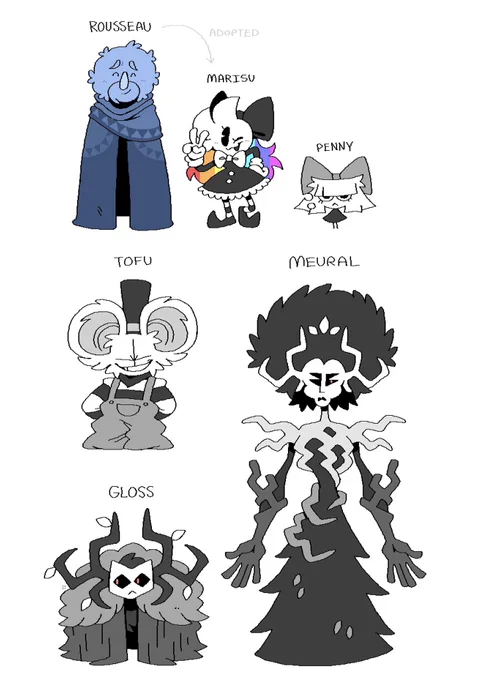 Reposting these for like the third time or something so the new influx of followers can see my special creatures