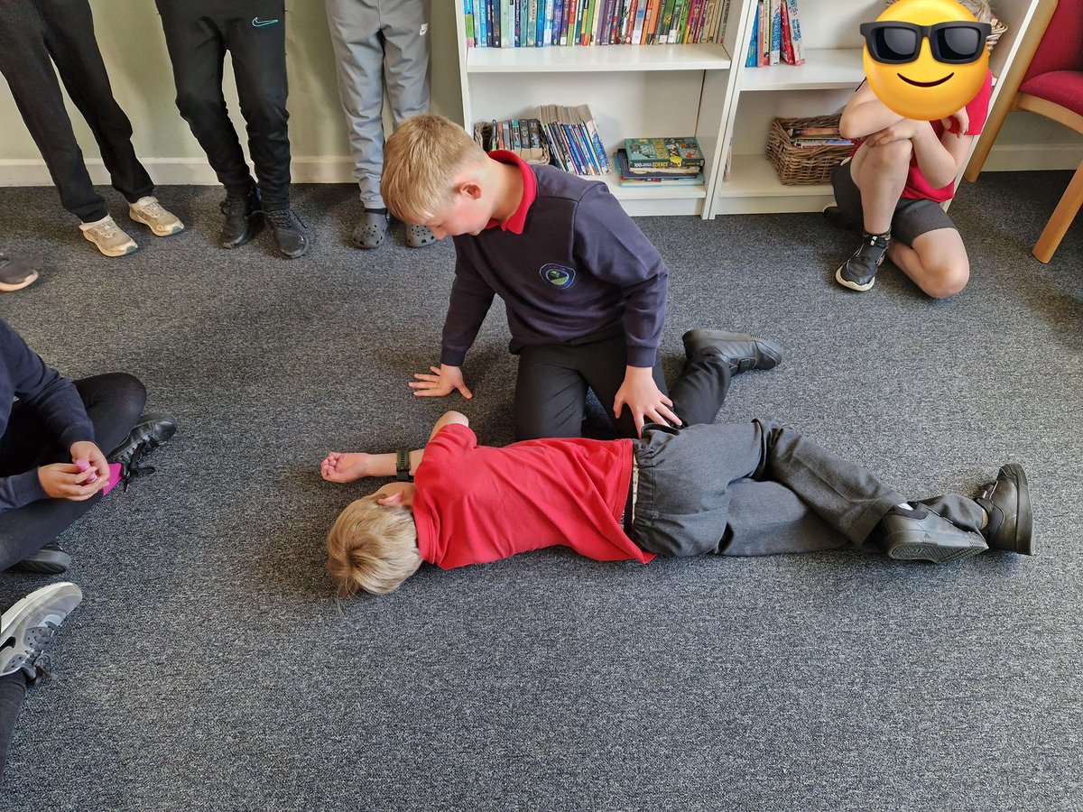 AnstonBrook's tweet image. Year 5 loved their first aid session today, learning to put their friends in the recovery position @WhiteWoodsPAT1