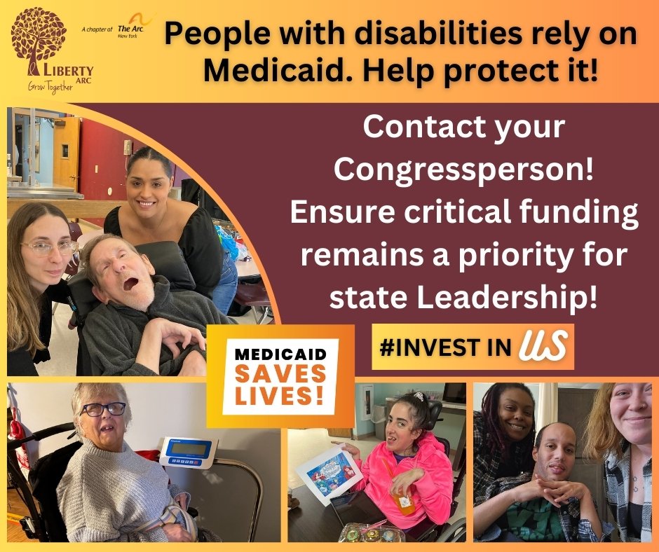 🚨 FEDERAL ADVOCACY ALERT: Tell Congress cuts CANNOT be made to Medicaid! 🚨

Medicaid is a lifeline for people with disabilities throughout the United States. The current proposed federal budget will have a significant impact on Medicaid in New York State. If approved, New York