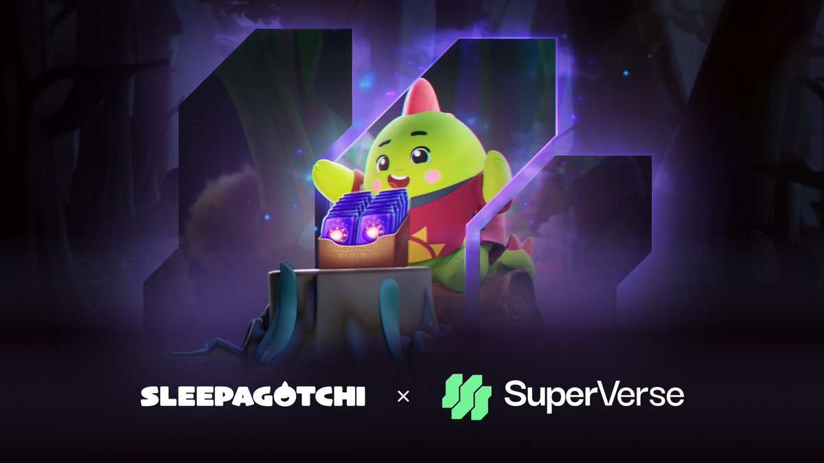 sleepagotchi's tweet photo. Sleepagotchi 🤝 @SuperVerse 

SuperVerse unites the largest Web3 community with the top crypto games. The ecosystem is powered by the $SUPER token, which is being integrated across elite Web3 gaming titles.

$SUPER acts as a universal currency across multiple Web3 games, and now, you can use it in Sleepagotchi too!