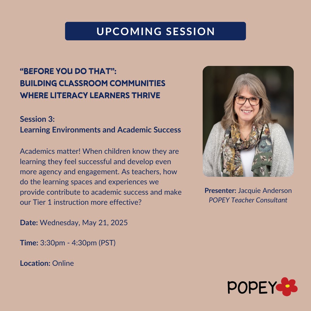 POPEY BC (@popeybc) on Twitter photo We will have  our third session of the “Before You Do That”: Building Classroom  Communities Where Literacy Learners Thrive series tomorrow! 👩🏼🏫 See you there! We will have  our third session of the “Before You Do That”: Building Classroom  Communities Where Literacy Learners Thrive series tomorrow! 👩🏼🏫 See you there!