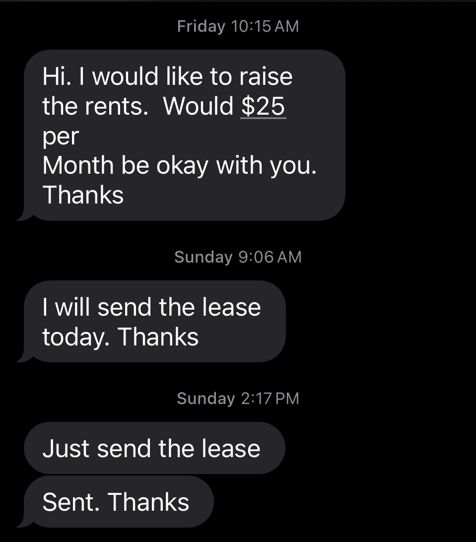 heyshadybaby96's tweet image. Gave my landlord the silent treatment until he lowered my rent again