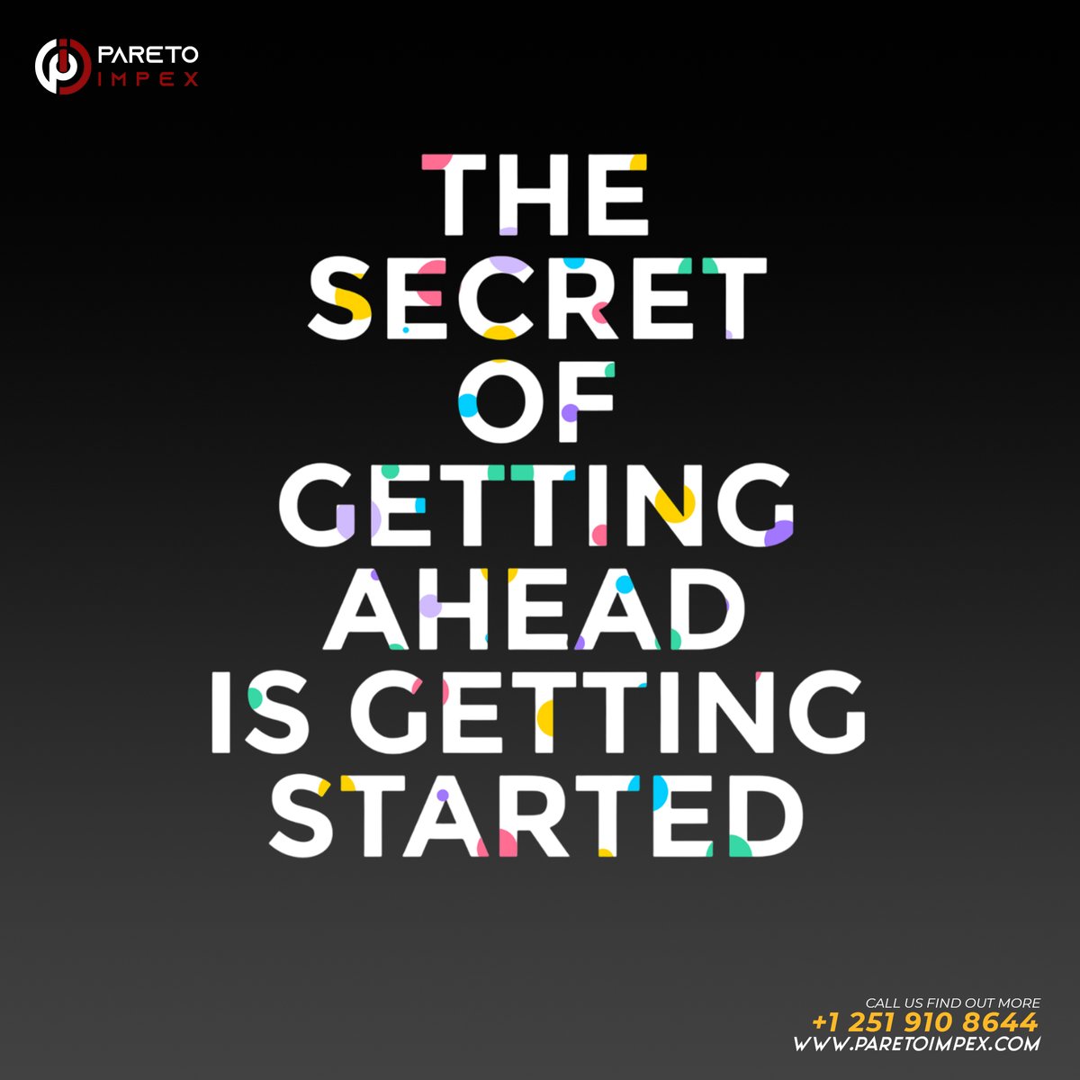 ParetoImpex's tweet photo. #GetStarted #TakeTheFirstStep #StartNow #MotivationMonday #KeepMovingForward #SuccessStartsHere #MakeItHappen #ProgressNotPerfection #GoalGetter #StartToSucceed #DreamBigStartSmall #ActionOverExcuses #DisciplineEqualsFreedom #GrowthMindset #JustStart #paretoimpex https://t.co/Xr96tMU8FY