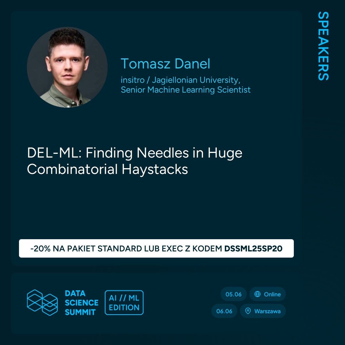 Are you planning to visit Data Science Summit in June? 👀 If so, don't miss the amazing talk from Tomasz Danel!