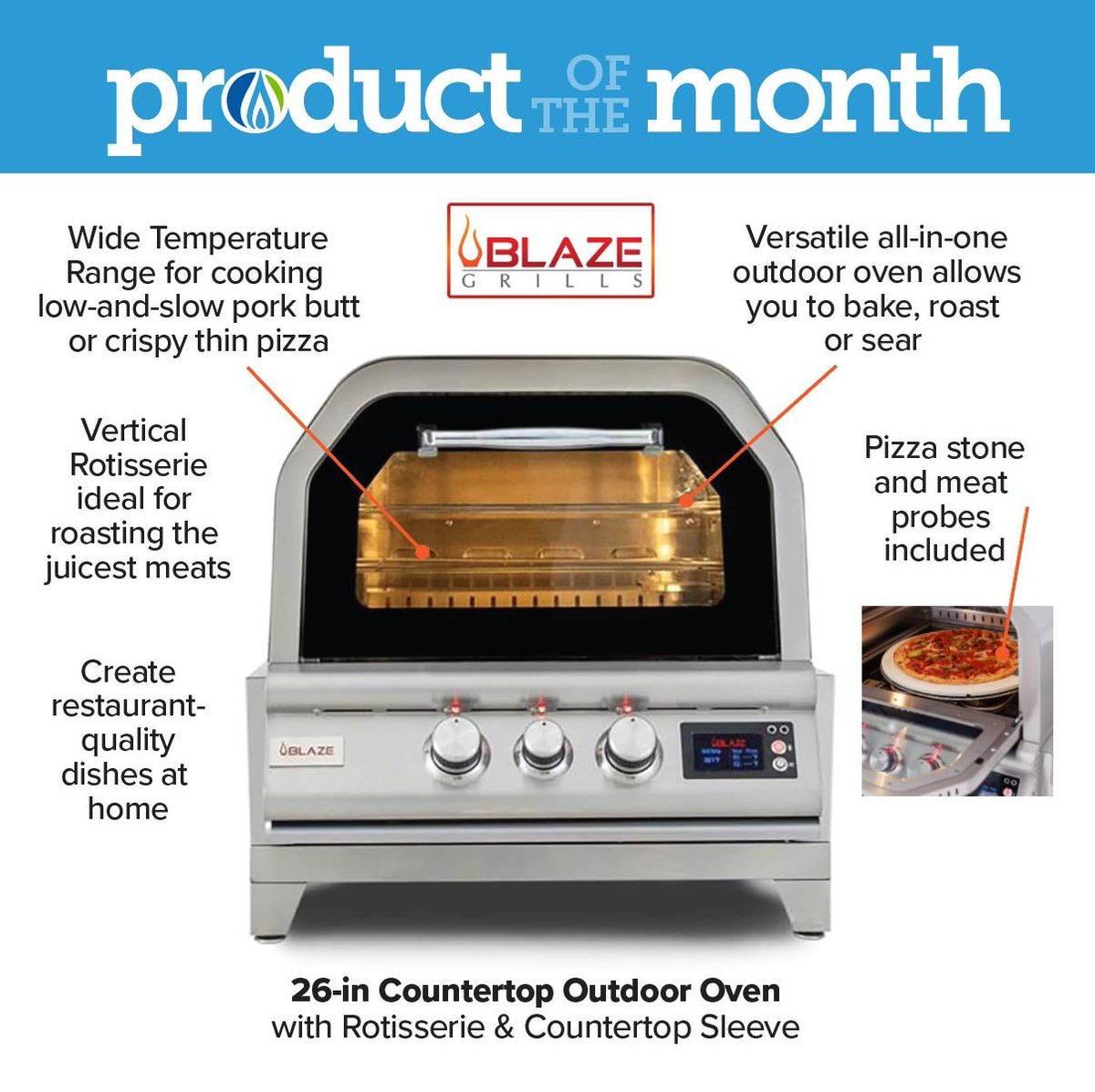 🔥PRODUCT OF THE MONTH — BLAZE PIZZA OVEN🔥 Not just for pizza — this powerful gas oven also roasts, grills, and more! With a rotisserie, dual racks, and digital meat probes, it’s your all-in-one outdoor cooking upgrade. 🍕🔥🥩 ycnga.com/product/blaze-…