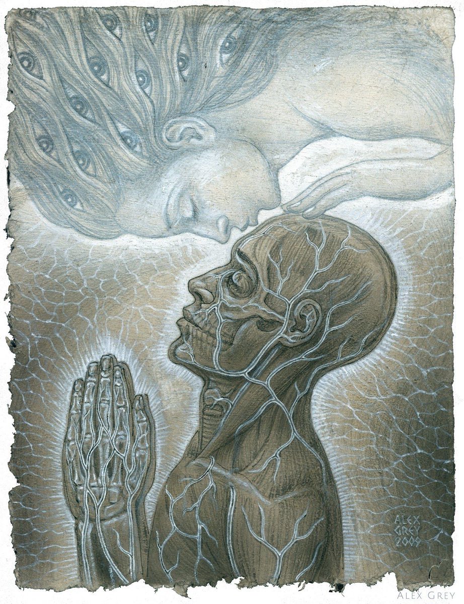 alexgreycosm's tweet image. An angel asked me these questions…
How many times a day are you praying?
You can say that your life or your art is a prayer, but is it?
Are you haphazard about your connection with God?
Does your prayer or your practice leave you ecstatically melted into Godhood?
Or are your…