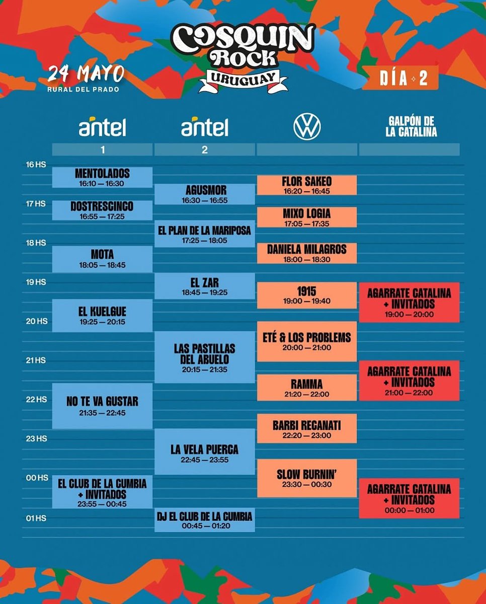 Guardate este #Twitt!!!!
Armate tu cronograma para ver y escuchar lo que más te gusta!
<a href="/CosquinRockUy/">Cosquín Rock Uruguay</a> 
<a href="/PianoPiano_uy/">PIANO PIANO</a> 
<a href="/envivonet/">En Vivo Producciones</a>