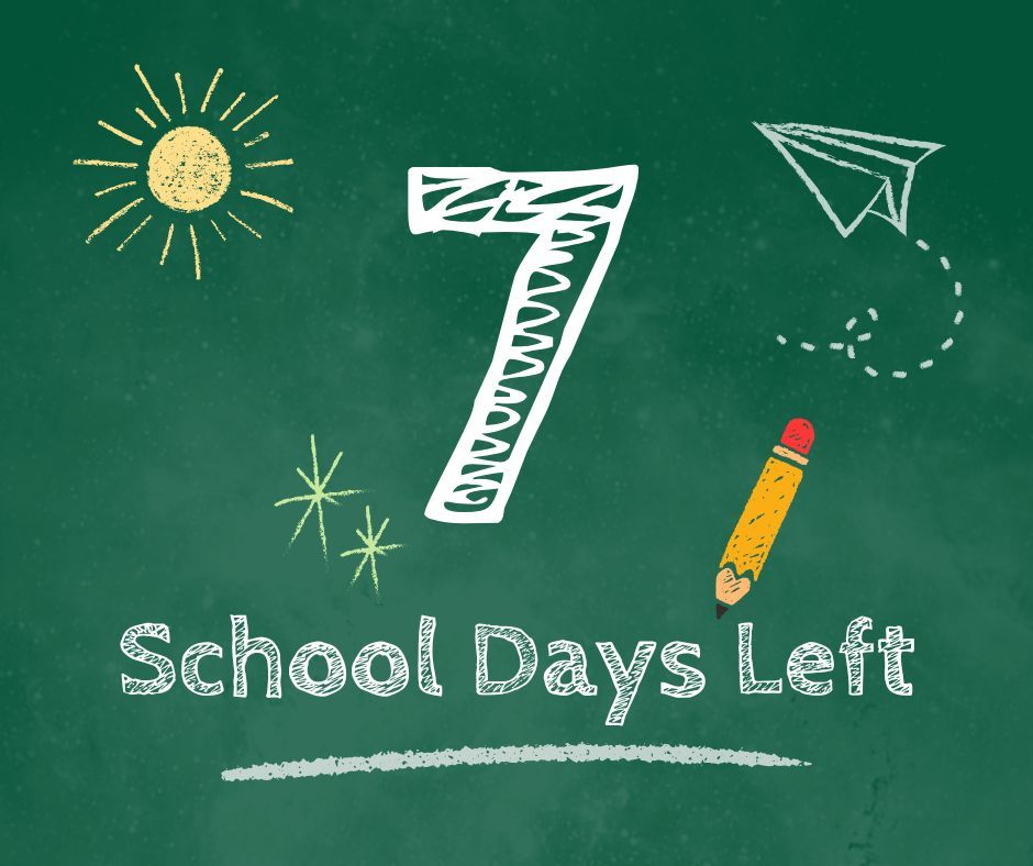 ☀️ The countdown is ON… only 7 school days left until summer break! 🎉 Here’s to a strong finish and a well-earned summer ahead!
#AlmostSummer #KnightPride #NordoniaKnights