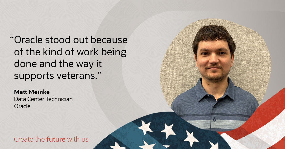 “It’s a really supportive environment!” Army vet Matt shares his journey to civilian success: social.ora.cl/6015NQHRc #MilitaryAppreciationMonth