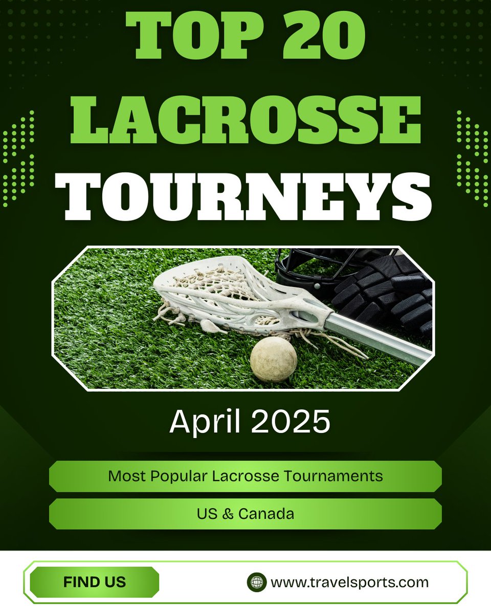 TravelSportsTS's tweet photo. Check out the top 20 most popular Lacrosse Tournaments, so far, in 2025 on Travelsports. https://t.co/JuwxiqBAzS https://t.co/ZpqOlum2L7