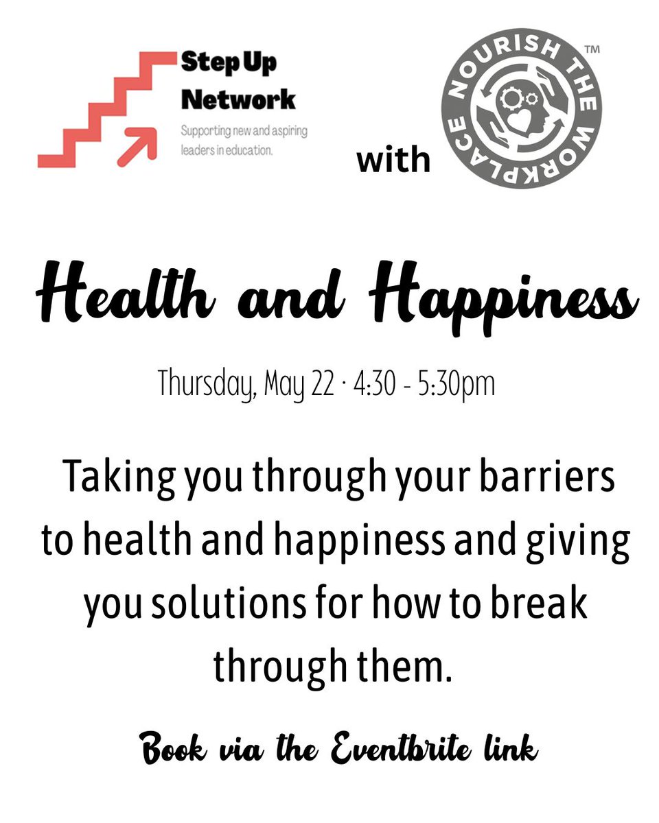 Nourish the Workplace - Kimberley Evans (@nourishworkplce) on Twitter photo My wellbeing has definitely been boosted after an amazing day at the <a href="/OptimusEd/">Optimus Education</a> conference today (more on that tomorrow) but a quick shout out to the training I'm running for <a href="/StepUpNet_Ed/">Step Up Network CIC</a> on Thurs.
Get in quick to grab your spot,
eventbrite.co.uk/e/nourished-le… My wellbeing has definitely been boosted after an amazing day at the <a href="/OptimusEd/">Optimus Education</a> conference today (more on that tomorrow) but a quick shout out to the training I'm running for <a href="/StepUpNet_Ed/">Step Up Network CIC</a> on Thurs.
Get in quick to grab your spot,
eventbrite.co.uk/e/nourished-le…