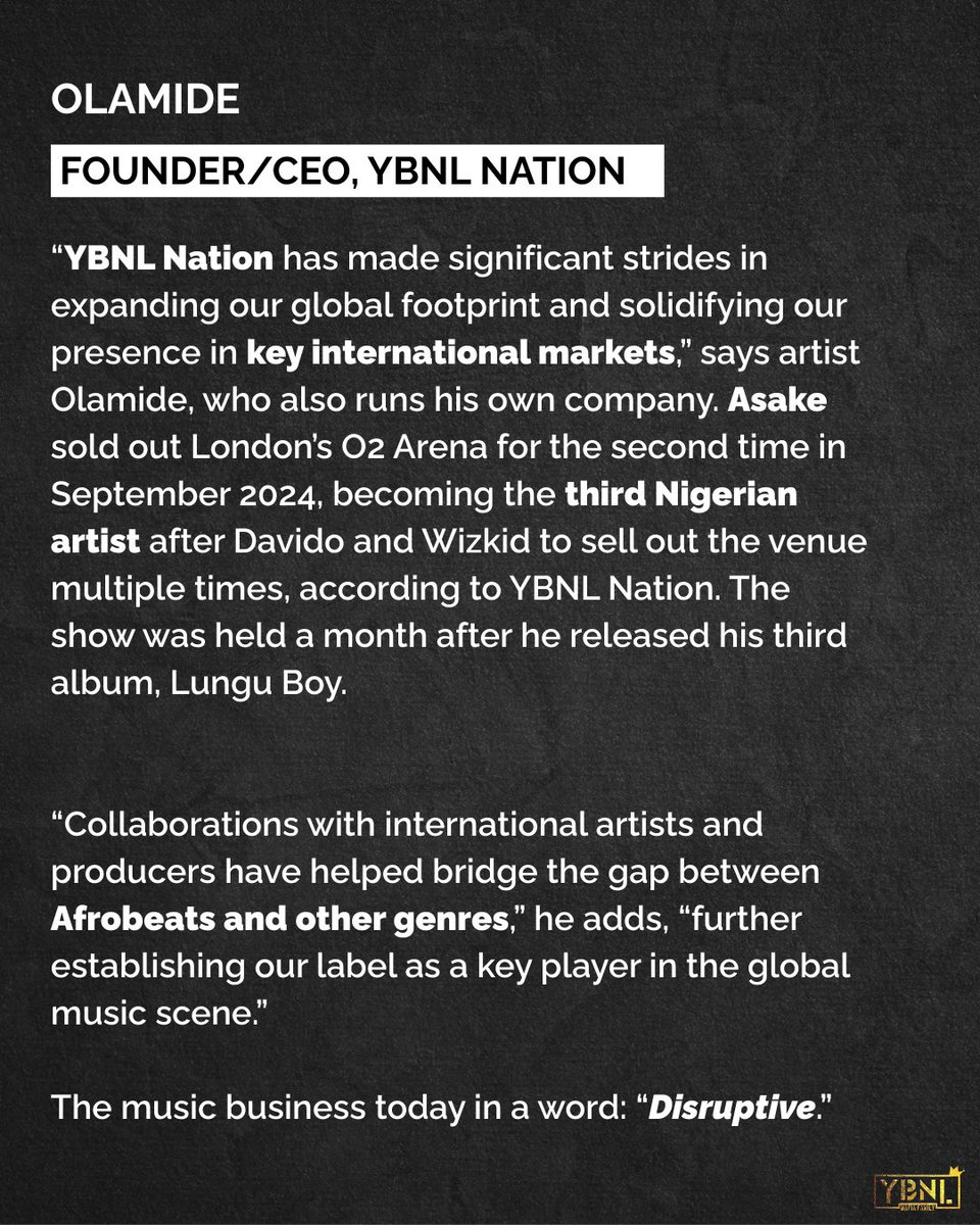 EMPIRE's tweet photo. Congratulations to @Olamide for his recognition on Billboard’s 2025 Global Power Players 🔥🏆 https://t.co/9WFOudMyxx