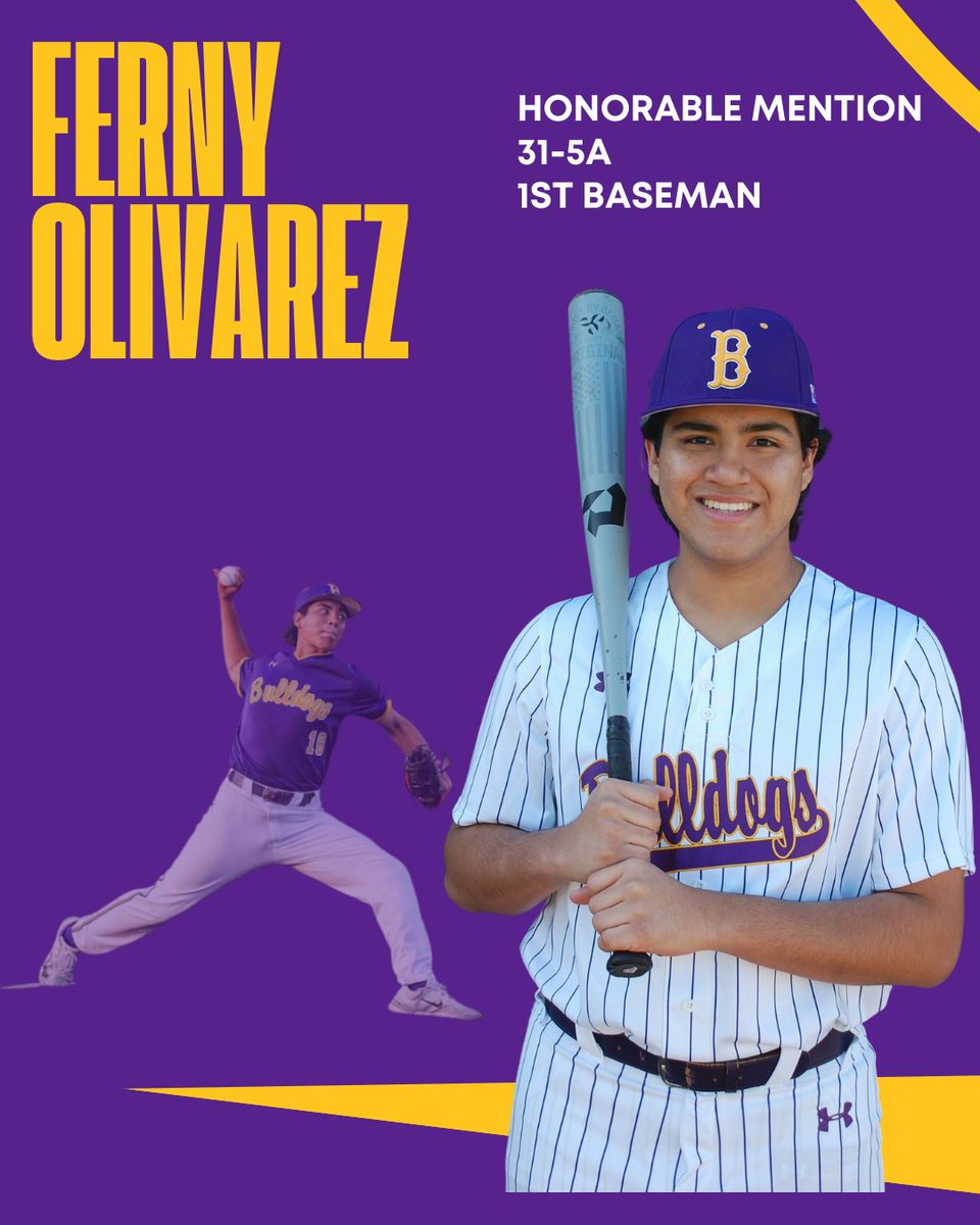 31-5A Honorable Mention 1st Baseman 
Congratulations Ferny!!!