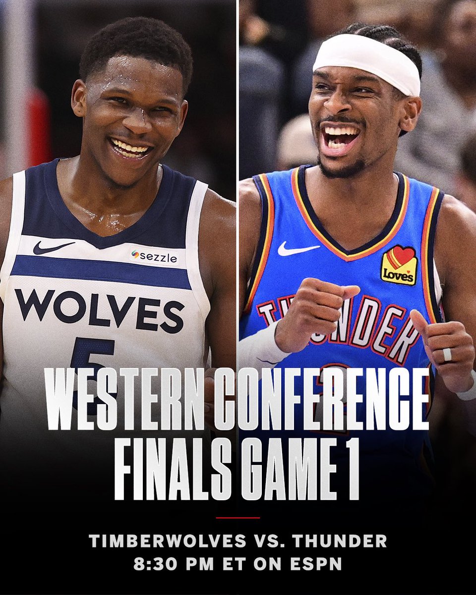 The Western Conference Finals are here 🔥🔥🔥

Game 1 ESPN stream here: espn.com/watch/roadbloc…