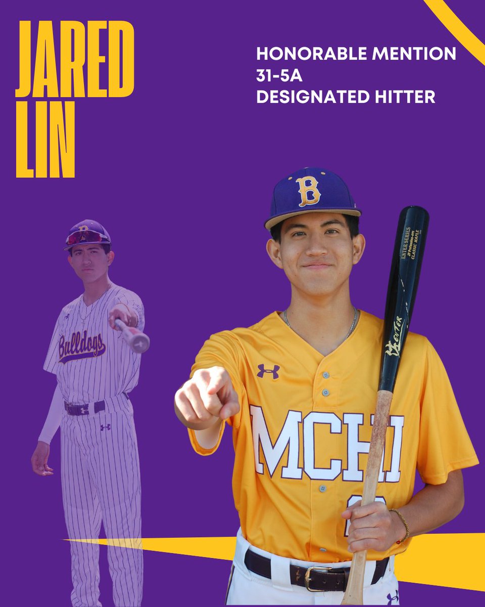 31-5A Honorable Mention Designated Hitter 
Congratulations Jared!!!