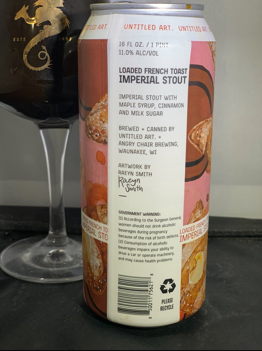 BeerAdviser's tweet image. 🍞 LOADED FRENCH TOAST IMPERIAL STOUT
@untitledartbev x @angrychairbeer | 11% ABV

Cinnamon, maple, vanilla, and a dark roast edge. It’s like licking the caramelized crust of a cast-iron griddle. Thick. Sweet. Irresponsible.

Verdict: POUR

#UntitledArt #AngryChairBrewing #Beer