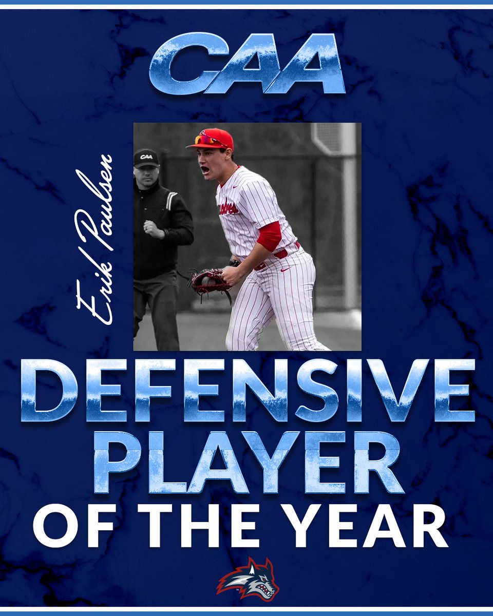 Coastal Athletic Association (@caasports) on Twitter photo ⚾️ #CAABaseball Defensive Player of the Year
Erik Paulsen was a vacuum at first base for <a href="/StonyBrookBASE/">Stony Brook Baseball</a>, committing only two errors in 426 chances for a .995 fielding percentage
📰 tinyurl.com/33w8268d ⚾️ #CAABaseball Defensive Player of the Year
Erik Paulsen was a vacuum at first base for <a href="/StonyBrookBASE/">Stony Brook Baseball</a>, committing only two errors in 426 chances for a .995 fielding percentage
📰 tinyurl.com/33w8268d