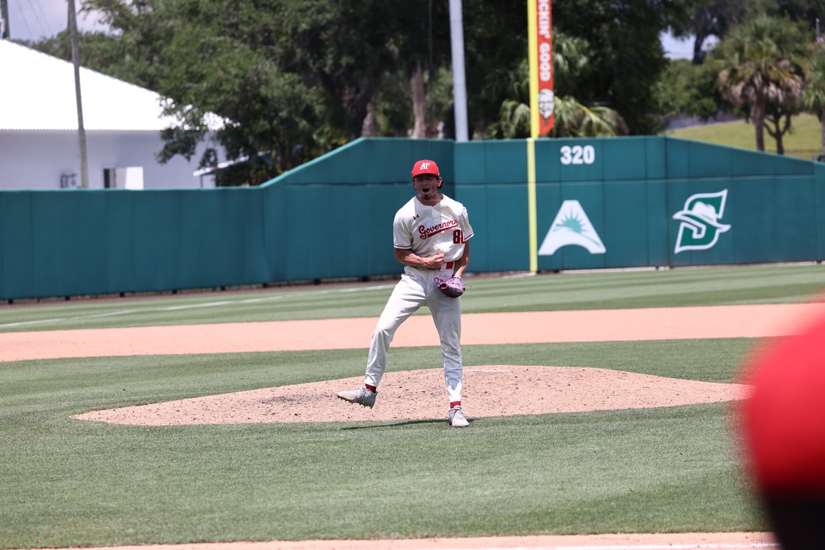 What a performance by <a href="/lyndonglidewell/">Lyndon Glidewell</a> to open up <a href="/ASUNSports/">Atlantic Sun Conference</a> Championship play‼️

7.0 IP, 2 ER, 4 H, BB, 5 K

🅱️🅰️🆖❗️ | #LetsGoPeay