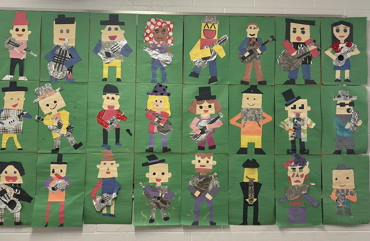 MsLiuzzi's tweet photo. Art inspired by Pablo Picasso’s Three Musicians. @transfigtcdsb 🎼 https://t.co/7A83Eagie8