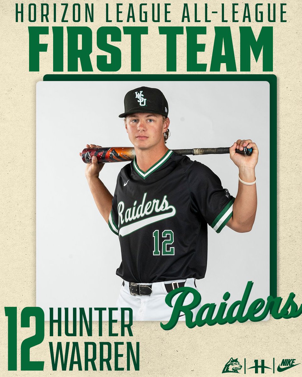 Wright State Baseball (@wsuraidergang) on Twitter photo In addition to being named Freshman of the Year, <a href="/hunter_1200/">Hunter Warren</a> earns All-League First Team and All-Freshman Team honors. He started in all 52 games, batting .356 with 74 hits.
#Raidergang | #BuildtheMonster In addition to being named Freshman of the Year, <a href="/hunter_1200/">Hunter Warren</a> earns All-League First Team and All-Freshman Team honors. He started in all 52 games, batting .356 with 74 hits.
#Raidergang | #BuildtheMonster