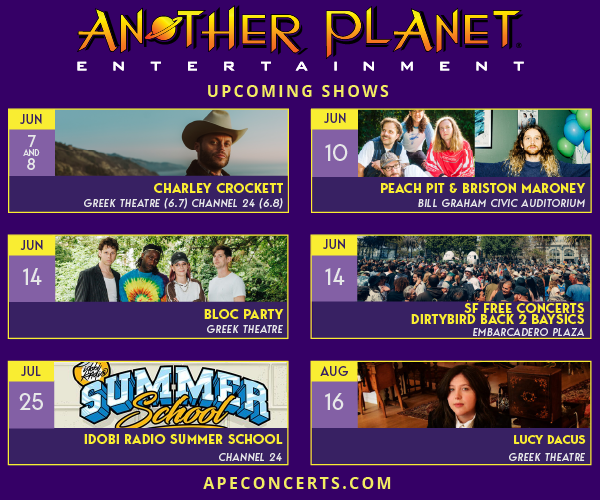 DoTheBay (@dothebay) on Twitter photo Summer concert season is right around the corner! ☀️ From alternative indie tunes by Lucy Dacus to the edgy pop sound of Bloc Party — check out what’s coming up from <a href="/apeconcerts/">Another Planet Entertainment</a> 🤘
Enter now to win tickets: t.dostuffmedia.com/t/c/s/271888 Summer concert season is right around the corner! ☀️ From alternative indie tunes by Lucy Dacus to the edgy pop sound of Bloc Party — check out what’s coming up from <a href="/apeconcerts/">Another Planet Entertainment</a> 🤘
Enter now to win tickets: t.dostuffmedia.com/t/c/s/271888