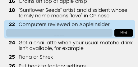 Huzzah! <a href="/appleinsider/">AppleInsider</a> is a clue on a <a href="/puzzmotoday/">Puzzmo</a>  crossword today!  #ICanRetireNow