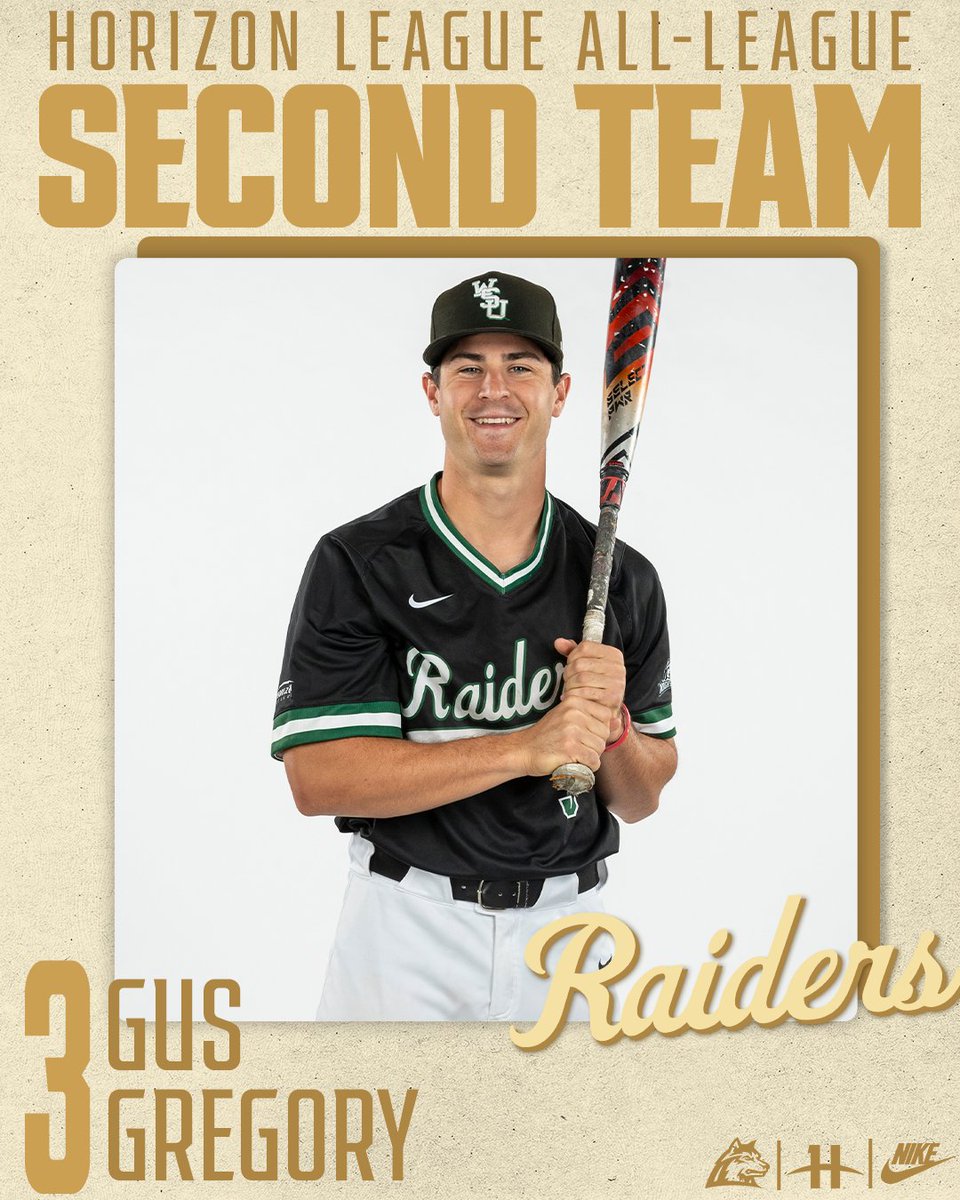 Wright State Baseball (@wsuraidergang) on Twitter photo <a href="/GusGregory7/">Gus Gregory</a> is hitting .382 on the second, tied for second in the HL, and has a .408 league-only batting average.
#Raidergang | #BuildtheMonster <a href="/GusGregory7/">Gus Gregory</a> is hitting .382 on the second, tied for second in the HL, and has a .408 league-only batting average.
#Raidergang | #BuildtheMonster