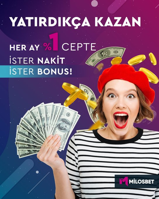 Milosbet_Sosyal's tweet photo. 📢Her Yeni Aya Paralı Başlayanların Adresi #MİLOSBET 

👛Yatırdıkça Her Ay %1️⃣ Cepte Kalan Para

💰İster Nakit
🎁İster Bonus

⚖️Tarafını Seç ve Hemen Kazanmaya Başla https://t.co/yaLzsnEzXY https://t.co/NQzVudcZp3