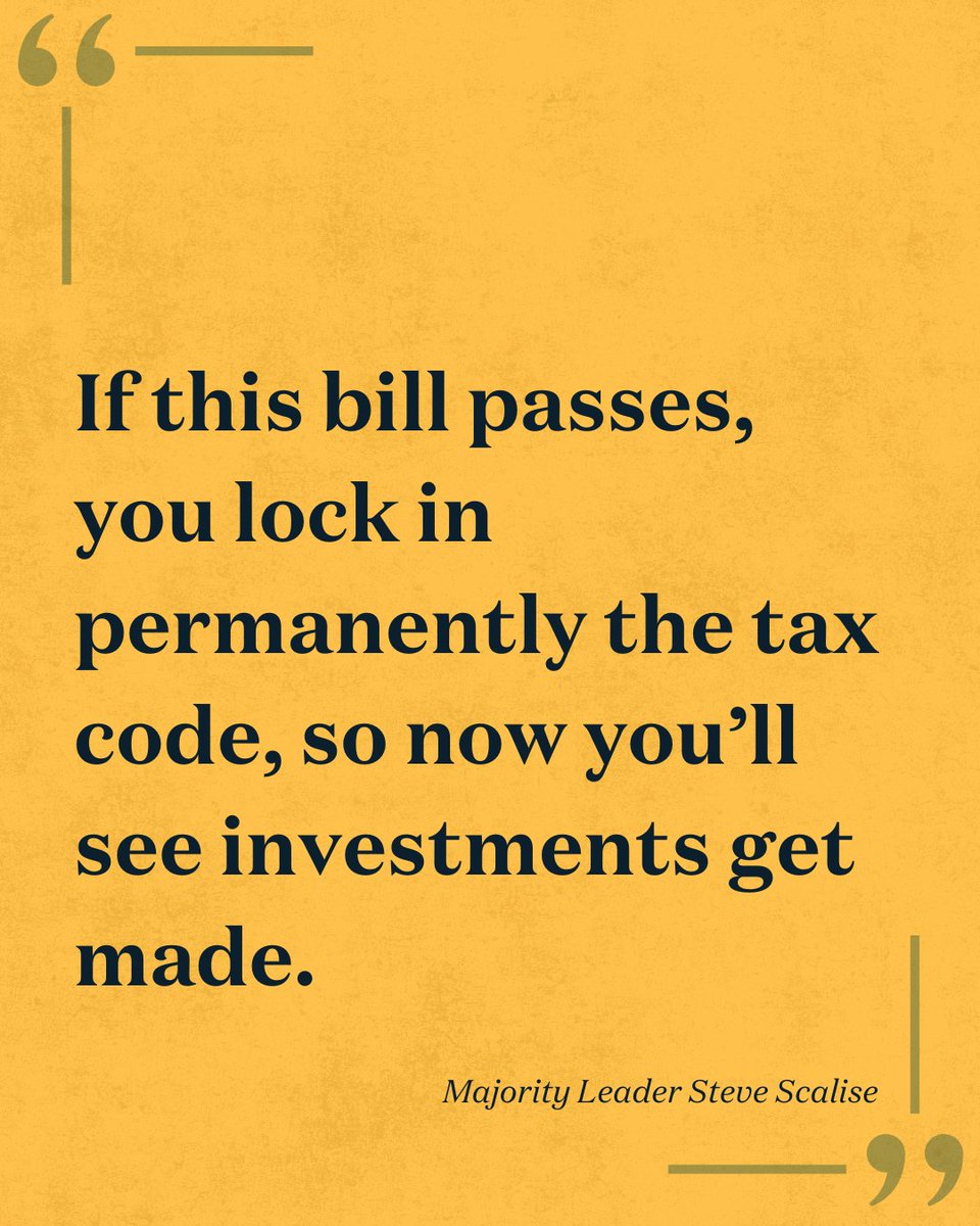 AFPhq's tweet image. Americans need the certainty to move forward.

@SteveScalise is right: “If this bill passes, you lock in permanently the tax code, so now you'll see investments get made.”

That certainty empowers families and businesses to invest in their future.

#ProtectProsperity #TaxCuts