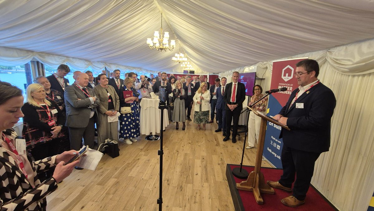 fmbuilders's tweet image. FMB President Chris Carr calls for mandatory licencing in the building trade in his final speech as president. #LicencetoBuild #fmb