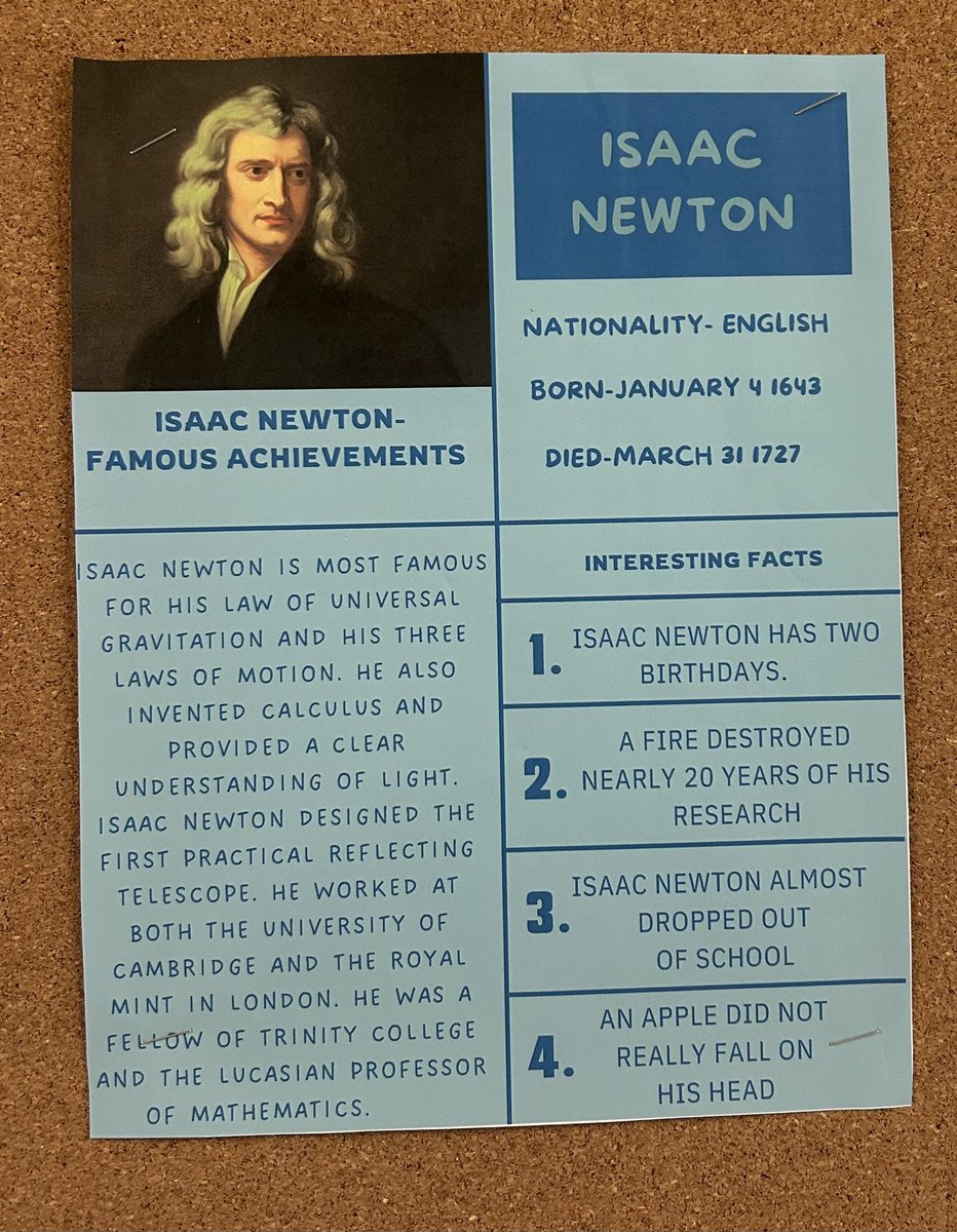 MsLiuzzi's tweet photo. Famous Mathematician Fact Cards. 🧮➕➗✖️@transfigtcdsb https://t.co/fNJywusGAE