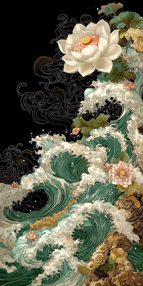 aestheticsguyy's tweet photo. Zen wave art 4K 🌊 https://t.co/NEew1VFO2i