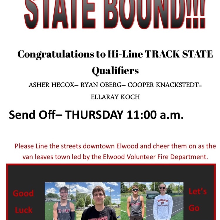 Help send off our state track qualifiers on Thursday. GO BULLS!