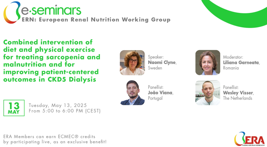 ERA - European Renal Association (@erakidney) on Twitter photo It's time to cover last week's E-seminar!
Speaker: Naomi Clyne
Moderator: <a href="/LGarneata/">Liliana Garneata</a>
Panellists: <a href="/Viana_JL/">João Viana</a> and @WeaslyVisser It's time to cover last week's E-seminar!
Speaker: Naomi Clyne
Moderator: <a href="/LGarneata/">Liliana Garneata</a>
Panellists: <a href="/Viana_JL/">João Viana</a> and @WeaslyVisser