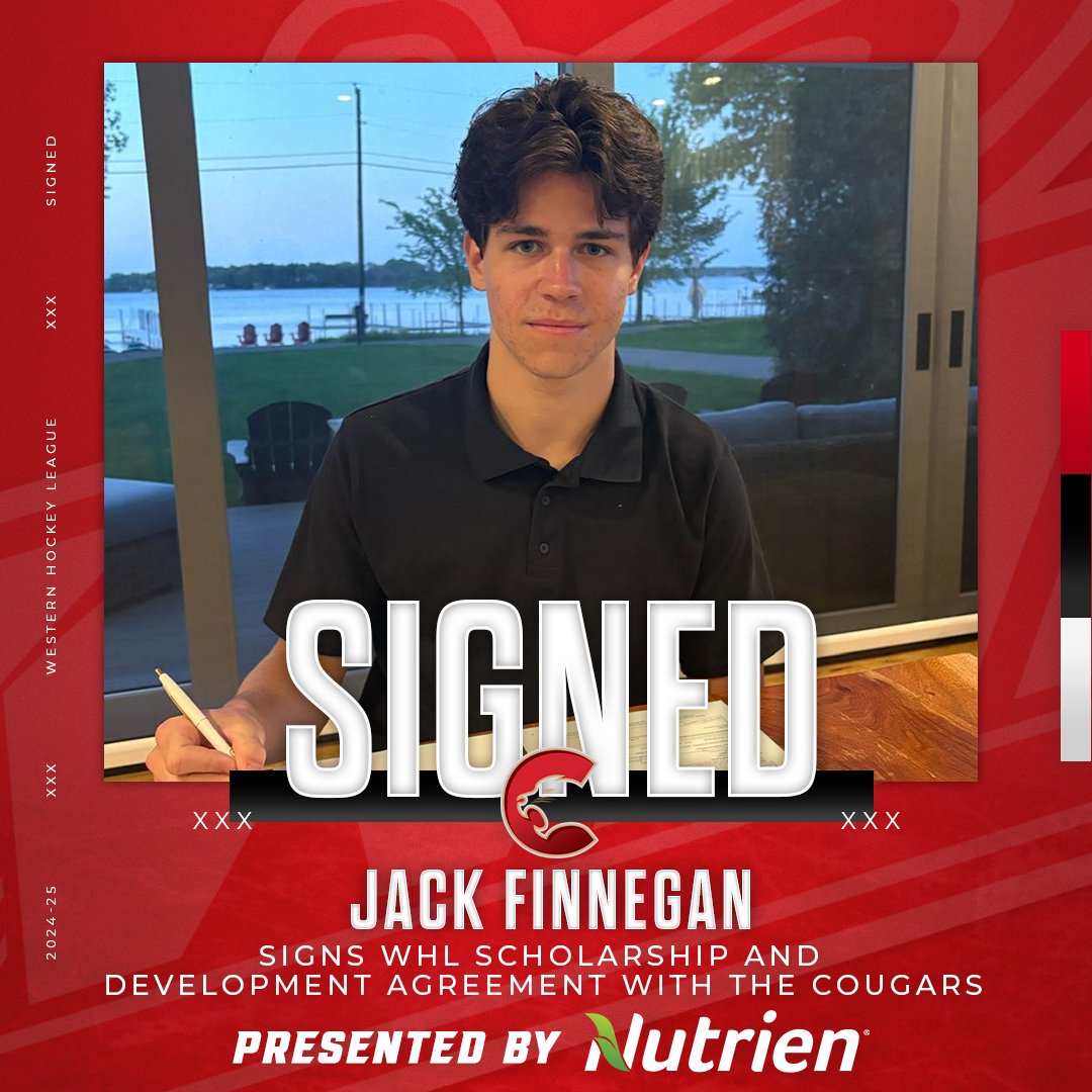 WHL Prospects Central (@whlprospects) on Twitter photo The <a href="/PGCougars/">Prince George Cougars</a> have announced they've signed Jack Finnegan to a WHL Scholarship and Development Agreement.
The 2008-born forward joins the Cougars from the Sioux Falls Power 16U program.
๐ | tinyurl.com/ys66zbjw The <a href="/PGCougars/">Prince George Cougars</a> have announced they've signed Jack Finnegan to a WHL Scholarship and Development Agreement.
The 2008-born forward joins the Cougars from the Sioux Falls Power 16U program.
๐ | tinyurl.com/ys66zbjw