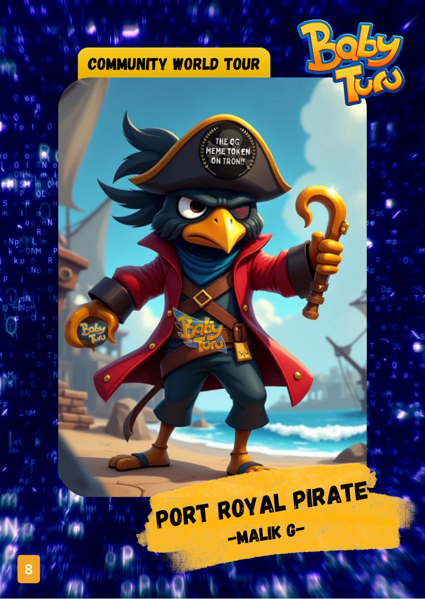 TuruGlobal ๐๐๐ (@turuglobal) on Twitter photo And mint 31 and 32 have happened for the <a href="/BabyTuruNFT/">Baby Turu NFT $BBT</a> #CWT collection on $COTI.. Slow but steady minting...
Last one was the Port Royal Pirate by <a href="/Malik_GT2/">Malik GT_2</a> a #Tron pirate on <a href="/COTInetwork/">COTI Foundation</a> .. Multichain at its finest... And mint 31 and 32 have happened for the <a href="/BabyTuruNFT/">Baby Turu NFT $BBT</a> #CWT collection on $COTI.. Slow but steady minting...
Last one was the Port Royal Pirate by <a href="/Malik_GT2/">Malik GT_2</a> a #Tron pirate on <a href="/COTInetwork/">COTI Foundation</a> .. Multichain at its finest...
