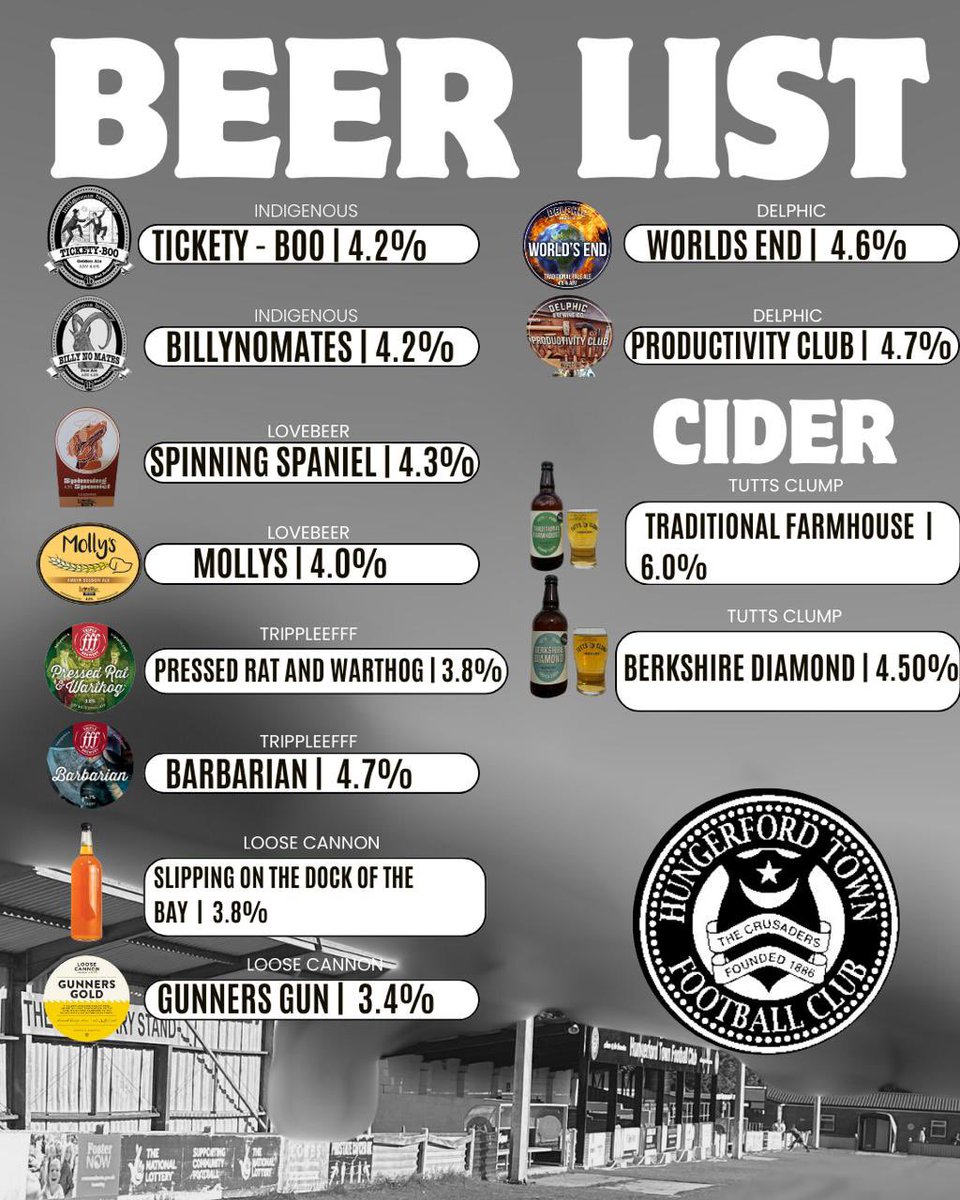 Cris (@yellow_pilgrim) on Twitter photo Come join us at <a href="/HungerfordTown/">Hungerford Town FC</a> for our beer and music festival this Saturday. Entry is free and it should be a cracking day! Come join us at <a href="/HungerfordTown/">Hungerford Town FC</a> for our beer and music festival this Saturday. Entry is free and it should be a cracking day!