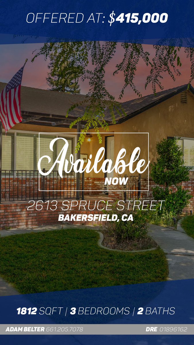 TheBelterGroup's tweet photo. 🚨NEW LISTING🚨  
To See More Pictures, Schedule a Showing, or to Get More Info, Click: https://t.co/2QGdtt5UpS

#TheBelterGroup #ColdwellBanker #Realtor #Broker #RealEstate #Bakersfield #Westchester #DowntownBakersfield #BakersfieldRealEstate #AdamBelter https://t.co/qZmbtACuWa