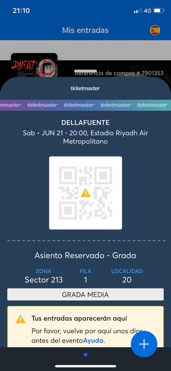 gerardbravoo's tweet photo. Vendo entrada para DELLAFUENTE día 21 de junio en el Metropolitano. https://t.co/KRh6JWWgsH