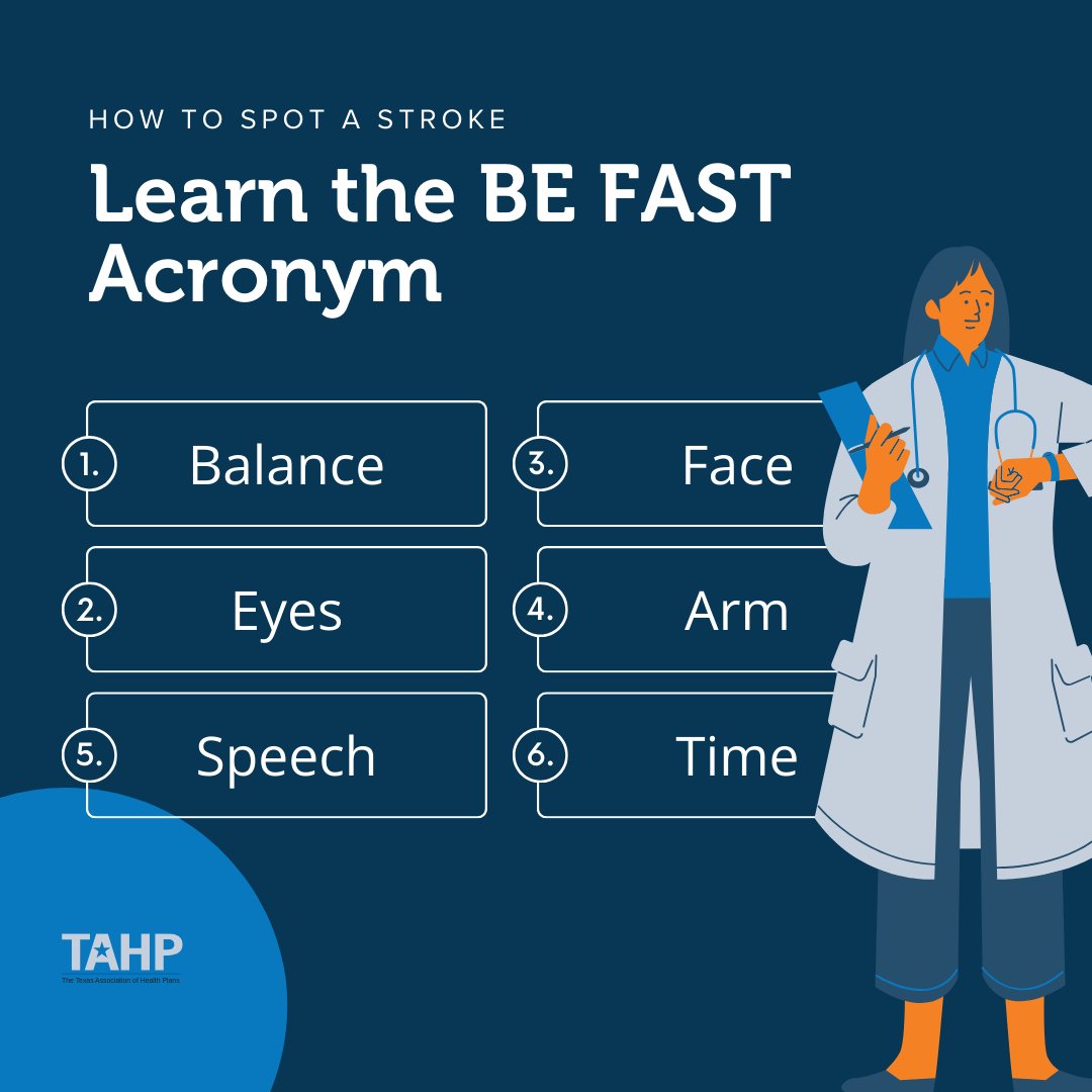May is National Stroke Awareness Month. Recognizing the signs of stroke can save lives. Learn the BE FAST acronym and talk to your provider about your risk. Together, we can raise awareness and support healthier outcomes. 

#StrokeAwarenessMonth #BEFAST #TexasHealth