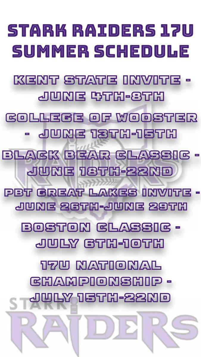 Our 2025 summer schedule⬇️