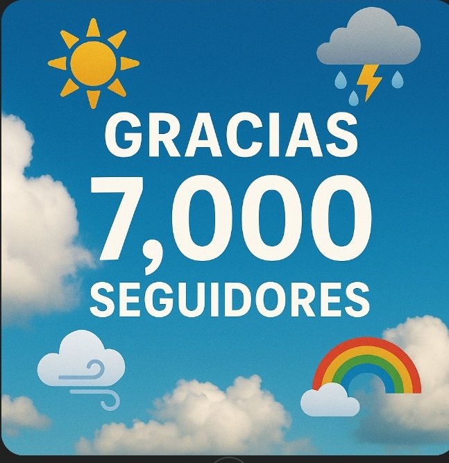 ¡Somos 7,000 seguidores! 
¡Gracias por estos 7000 rayos de sol que iluminan esta tormenta de ideas! Seguimos con buen clima gracias a ustedes.🥹🥳🥳🥳🥳